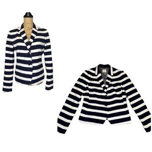 GAP THE ACADEMY BLAZER Striped Navy Nautical Academia Career Office Preppy Sz 6